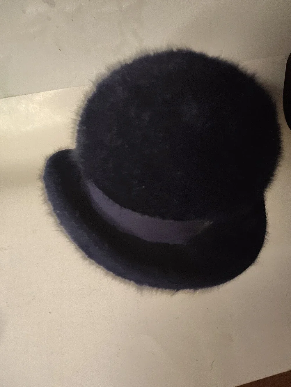 Kangol Designs Furgora Angora Casual Bucket Fedora Hat Navy Blue Made InEngland